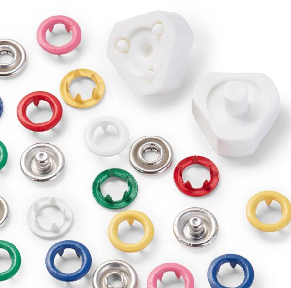 Prym Love Druckknöpfe "Jersey" Bunt - Ø 8 mm - 60 Stück